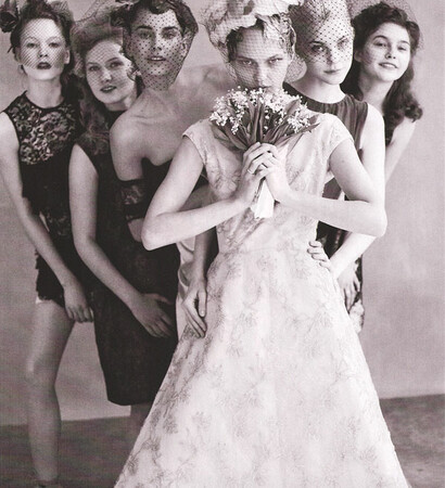 photography, vogue bridal party and vintage