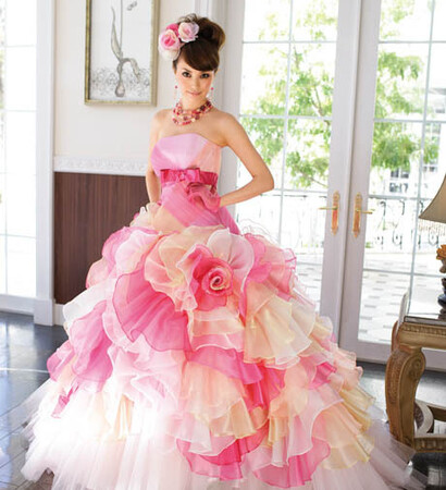 wedding dress, japanese and glamorous