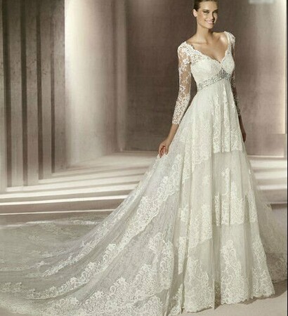 lace sleeves, fashion and lace wedding dress