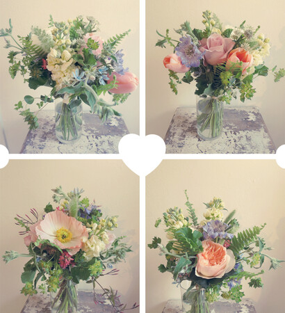 spring, purple and heart