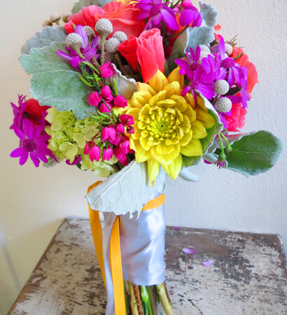 yellow, purple and flowers