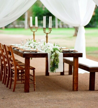 table setting, green and nature