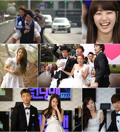 running man and wedding race