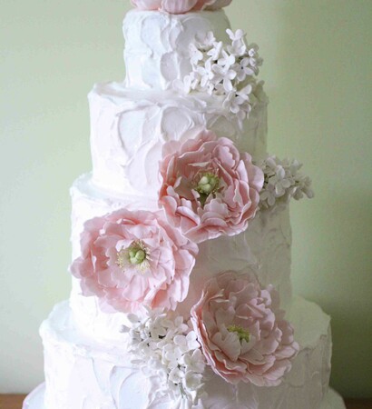 pink, cake and sugar flowers