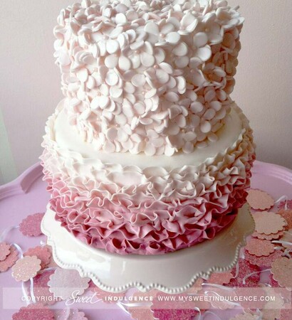 wedding cake, ruffle cake and beautiful
