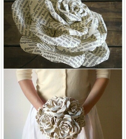 Paper, bouquet and flower