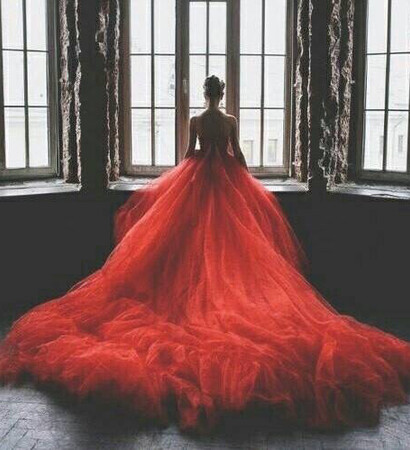 dress, bruiloft and red