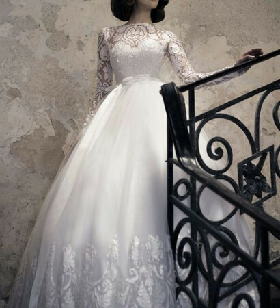 luxury, lace and weding dress