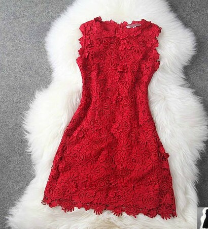 sleeveless dress, party dress and red