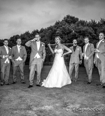 groom, b&w and bride