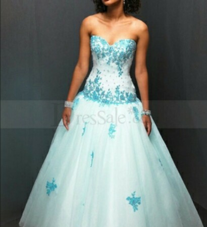 blue wedding, beautiful and ball gown