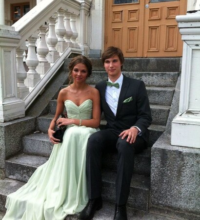 mint green, wedding dress and white