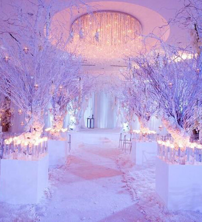 lights, winterwedding and crystal