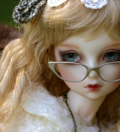 glasses, beautiful and long hair