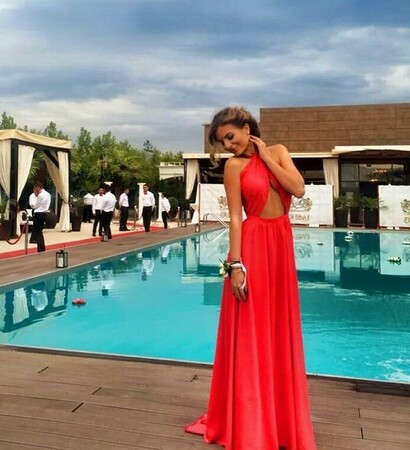 dress, time and red
