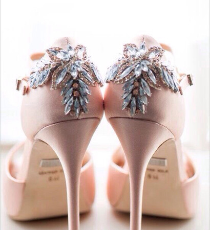 wedding shoes, crystal and shoes