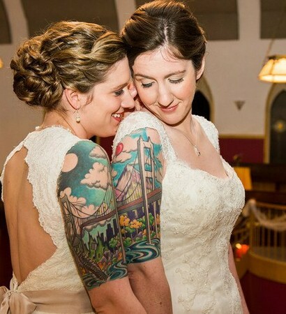 tattoo, marriage and bride