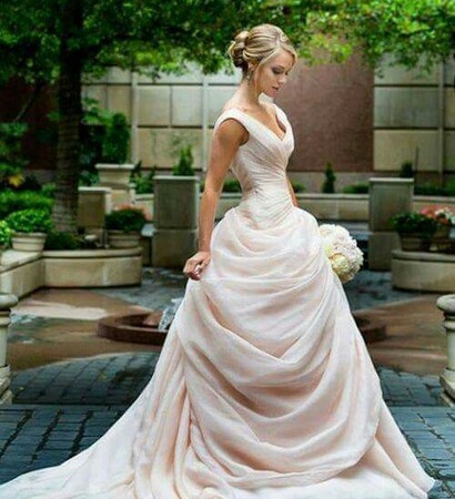 v neckline, bridal look and v neck bodice