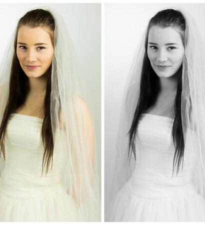 brunette, white wedding and hair