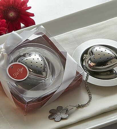 party favors, tea infuser and Valentine's Day