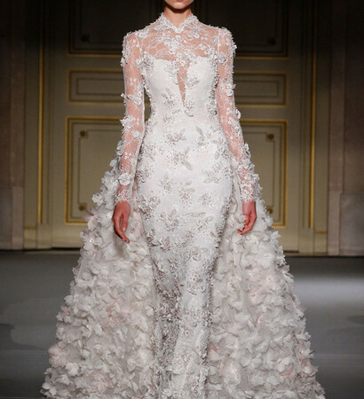runway, bride and dress