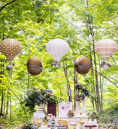 party, lanterns and romantic