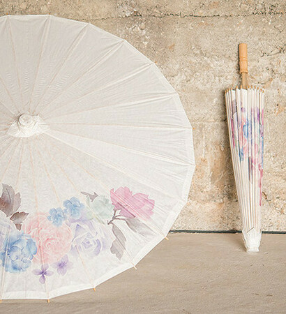 flowers, umbrella and romantic