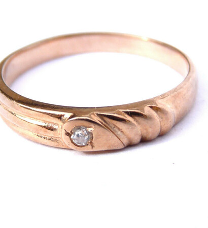 14k gold band, rose gold band and women wedding ring