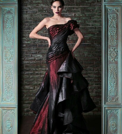 black and red, dress and gorgeous