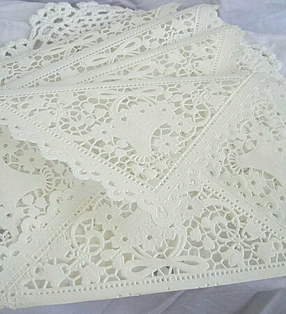 lace envelope, vintage and white