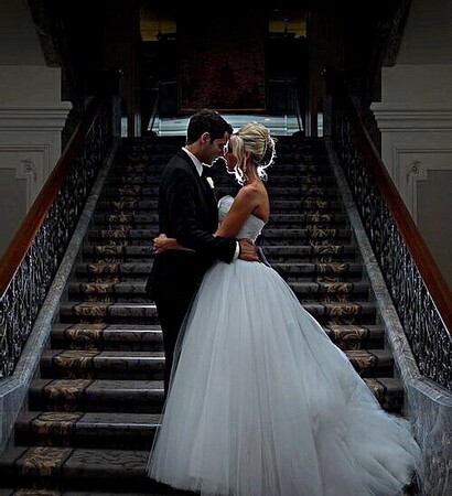 fashion, wedding dress and couple