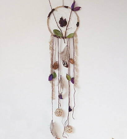 dried leaves, forest decor and dried flowers