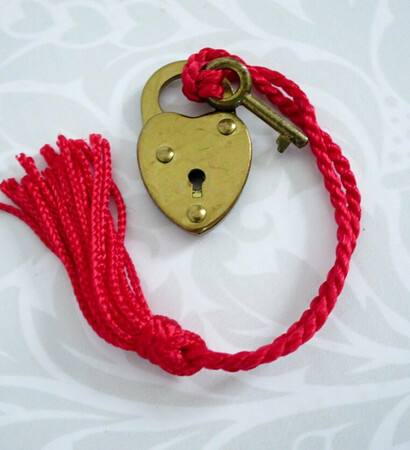 brass lock, vintage and love
