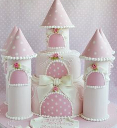 wedding cake, princess cake and castle cake