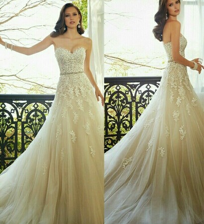 bride, sophia tolli and dress