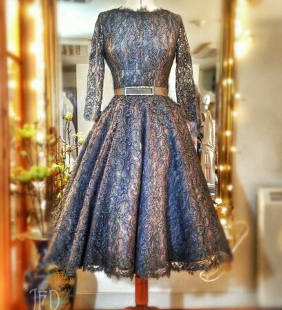 blue lace dress, wedding dress and tea dress