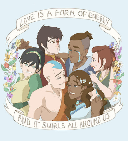 last air bender, katara and aang