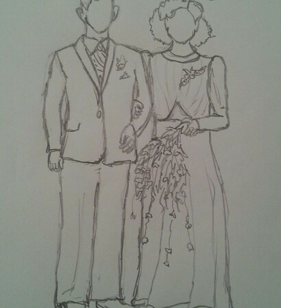flowers, dress and drawing