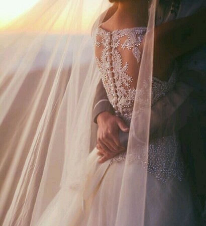 wedding dress, wedding picture and romantic
