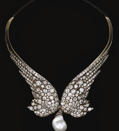 blue sapphire, white and pearl