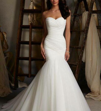 white, bride and dress