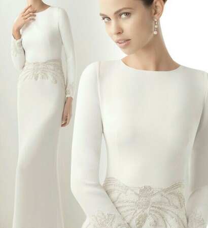 dress, wedding dress and long sleeve