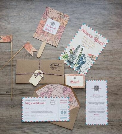invitación boda, minutas and kraft