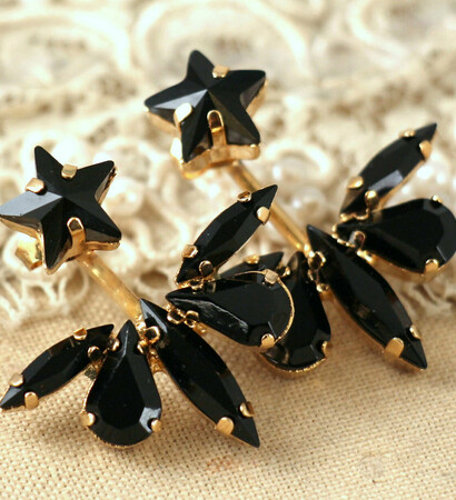 fashion, black gold and jewelry