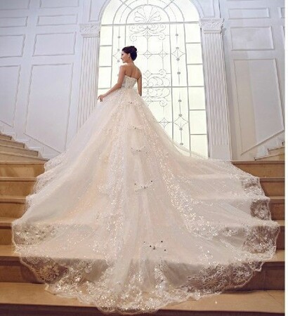 glamour, princess and bride dress