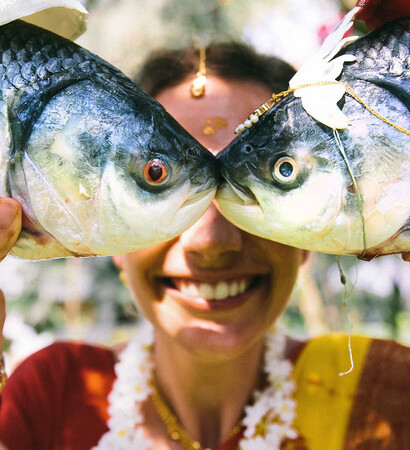 bengali bride, fish and funny