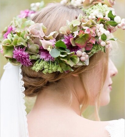 noiva, bride and garland