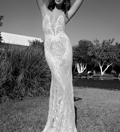 wedding dress, elihav sasson and black and white