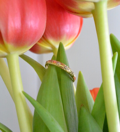 flower, ring and spring
