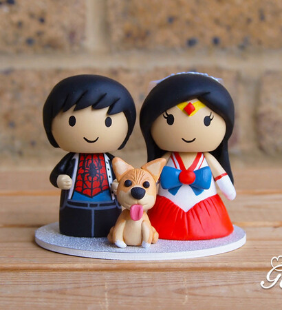 spiderman, cake topper and wedding cake topper